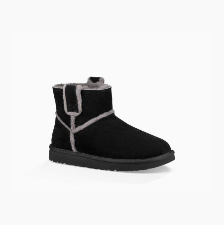 UGG Classic Mini Spill Seam - Boots Dame - Svart (NO-X609)